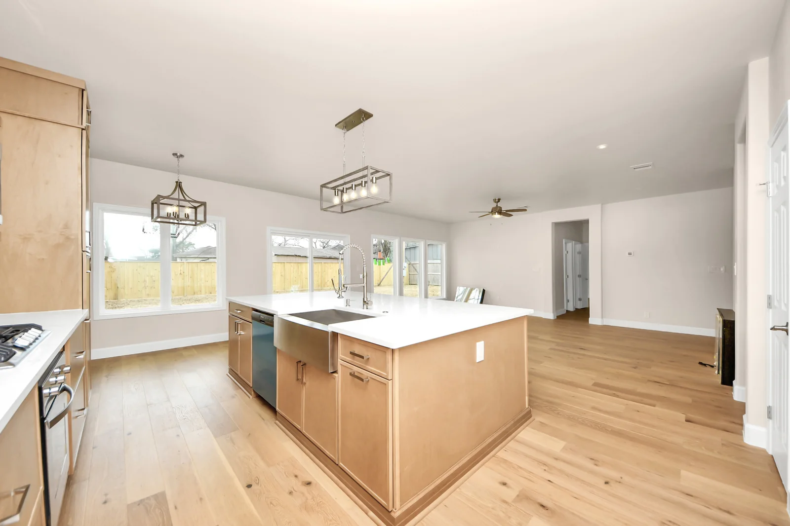 Completed kitchen at the Gammage residential construction project