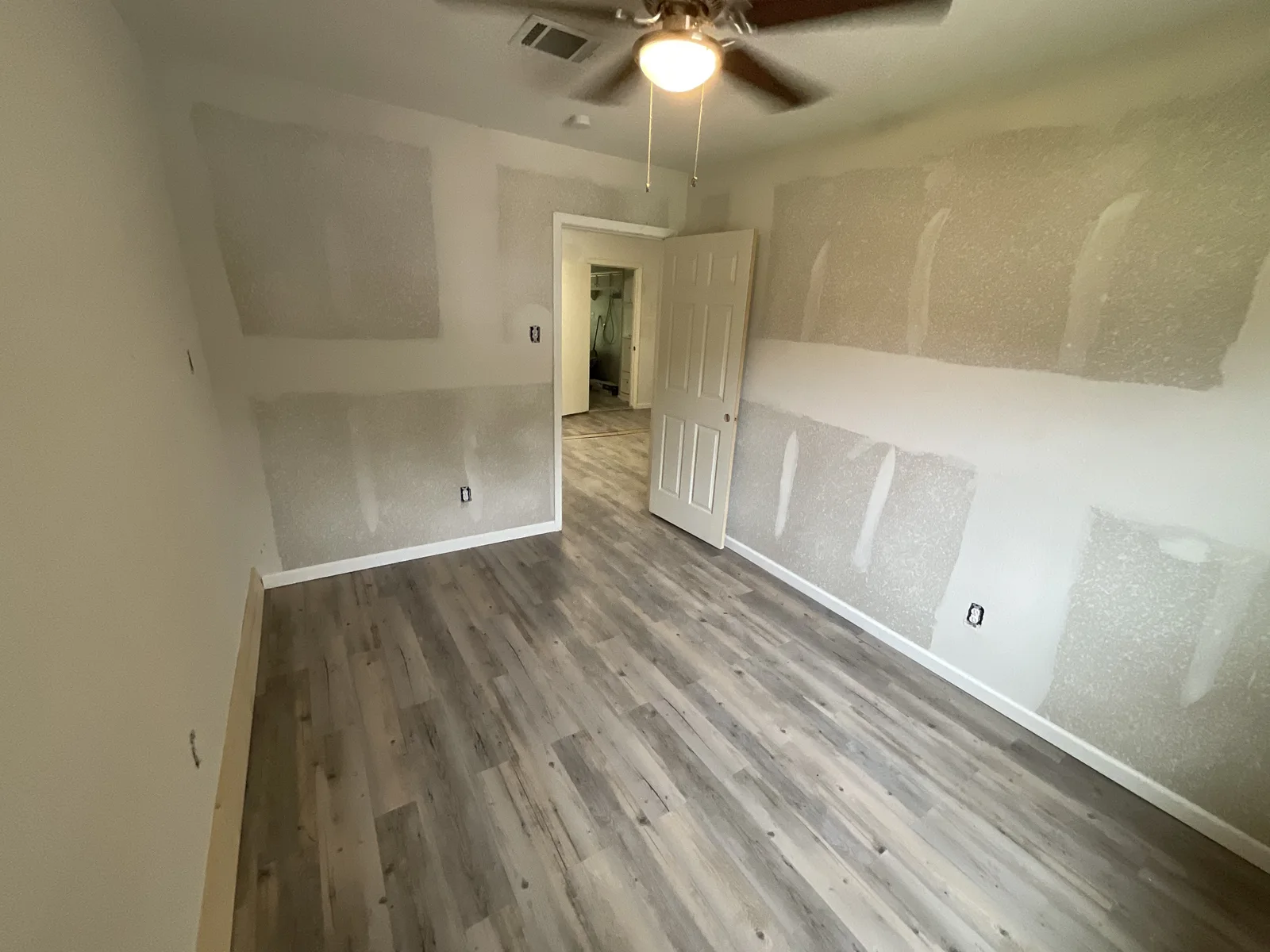 Room finish in progress
