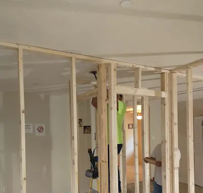 Framed interior passage during a shared-housing conversion