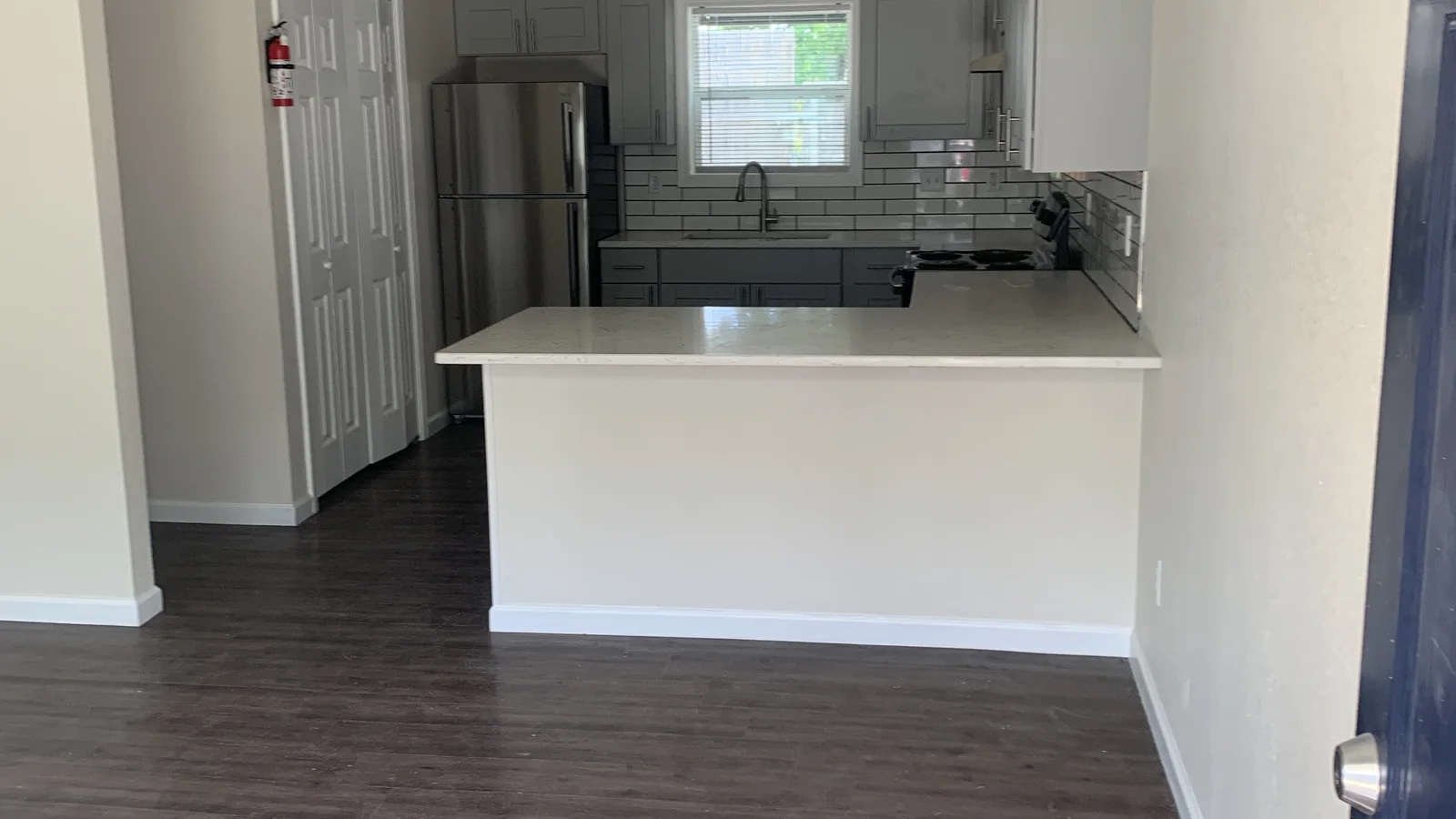 Finished unit interior at Sloan Apartments